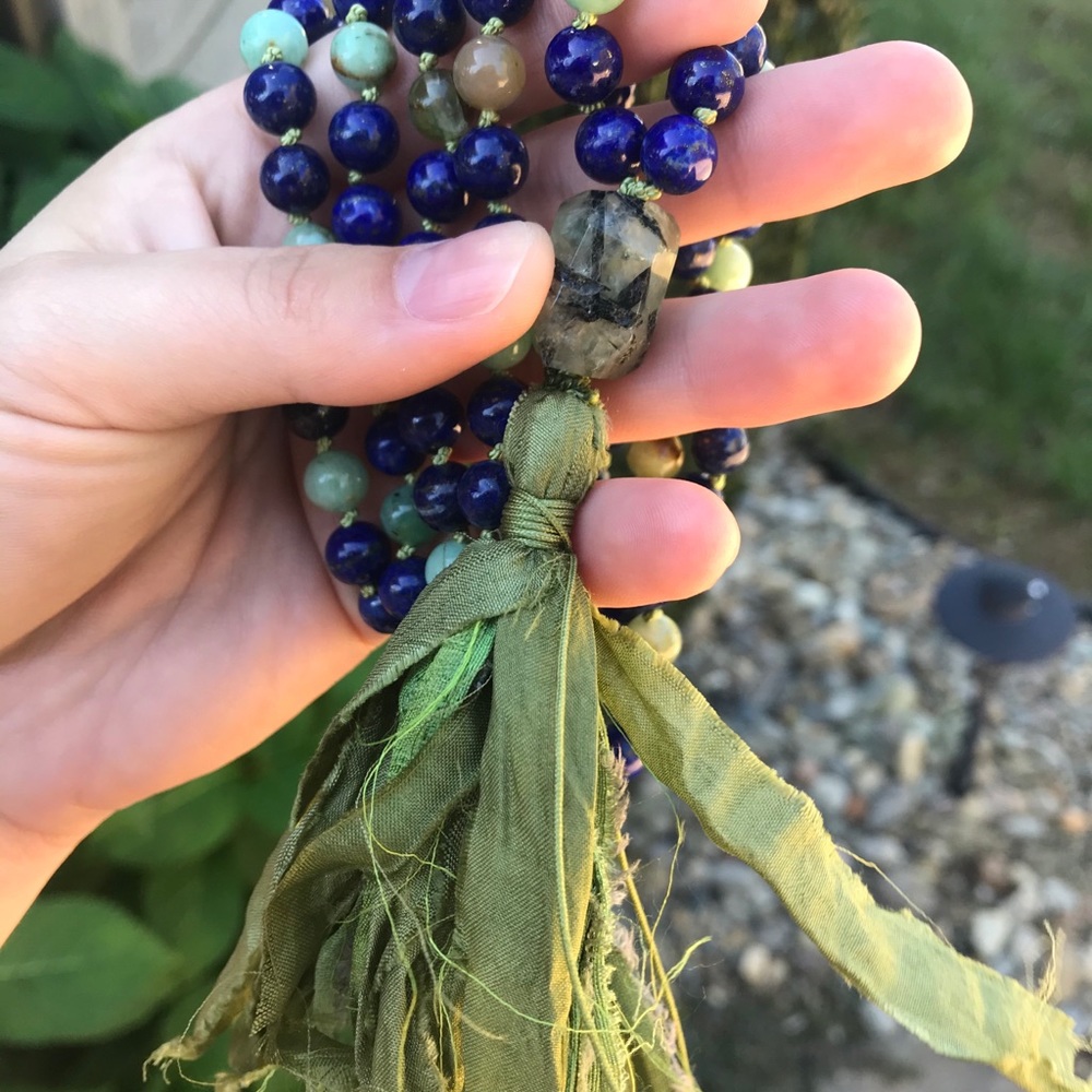 Handmade 108 Bead Wisdom Mala Necklace - Picture 9 of 10
